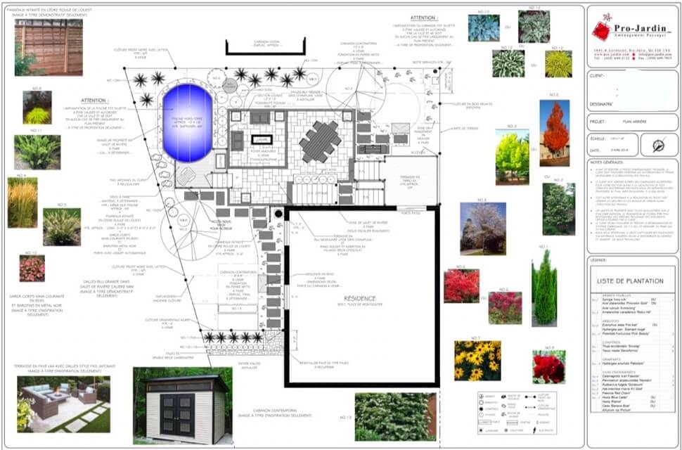 pro-jardin plan d’aménagement paysager paysagiste pro-jardin cour